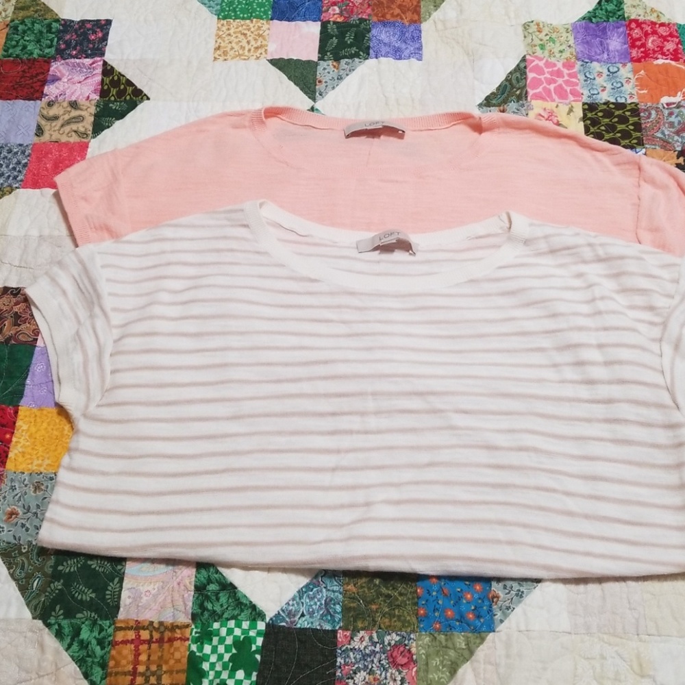 2 Loft short sleeve light sweaters